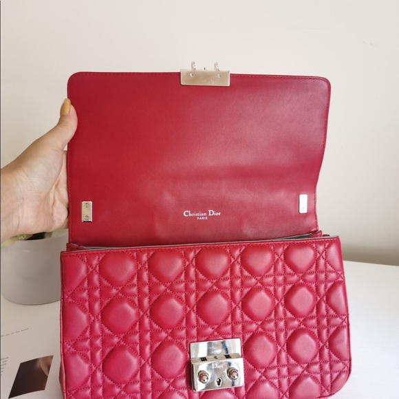 Dior Red Cannage Leather Medium Miss Dior Flap - Picture 6 of 11